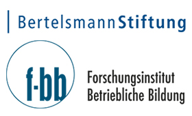 Die Logos von Bertelsmann Stiftung und f-bb