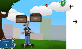 Screenshot-Ausschnitt aus dem Spiel "Rechtschreibkiste"