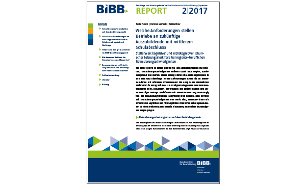 Titelseite des BIBB-Reports 2/2017