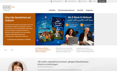 Screenshot der Website von klischee-frei.de Screenshot der Website von klischee-frei.de