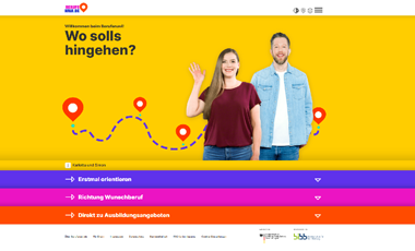Screenshot der Berufenavi-Website Screenshot der Berufenavi-Website