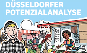 Elemente der Titelseite des Handbuchs zur Dsseldorfer Potenzialanalyse