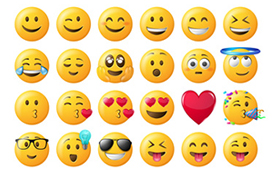 Verschiedene Emojis