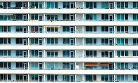 Fassade eines Hochhauses Fassade eines Hochhauses