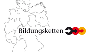 Logo der Initiative Bildungsketten mit Konturen der Bundeslnder