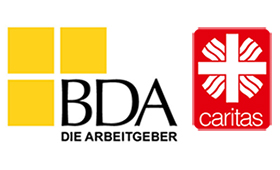 Logos von BDA und Caritasverband