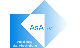 Das Logo des Vereins "Ausbildung statt Abschiebung"