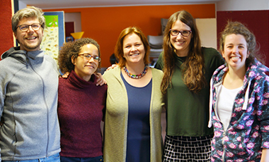 Ein Teil des AsA-Teams (v.l.n.r.): Bastian Zillig, Sara Ben Mansour, Babette Loewen, Johanna Strohmeier, Henrike Vogelsang