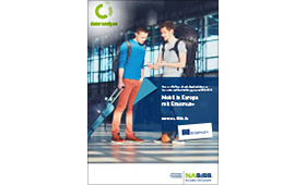 Titelseite der Publikation "Mobil in Europa mit Erasmus+"