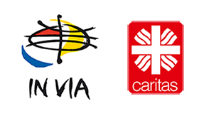 Die Logos von IN VIA und vom Deutschen Caritasverband