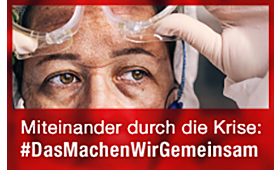 Webbanner der Kampagne: Gesicht einer Pflegerin, darber die Frage: "Bleibt unsere Wertschtzung - oder verfliegt sie wie unser Applaus?"