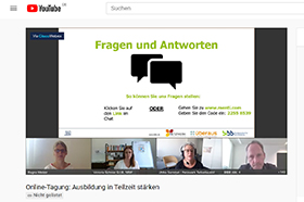 Screenshot aus dem YouTube-Livestream der Fachtagung