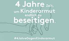 Grafik zur Kampagne #4JahreGegenKinderarmut