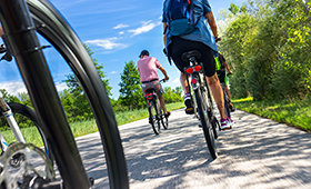 Gruppe von Fahrradfahrern