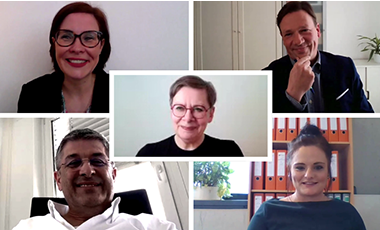 Portraits Tina Rosecker, Jens Christian Soemers, Annette L�mker-Schl�gell, Klaus Weiss und Sandra B�ttner (von links oben bis rechts unten)