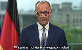 Bundeskanzler Friedrich Merz im Video-Gruwort
