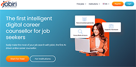 Screenshot der Website von Jobiri